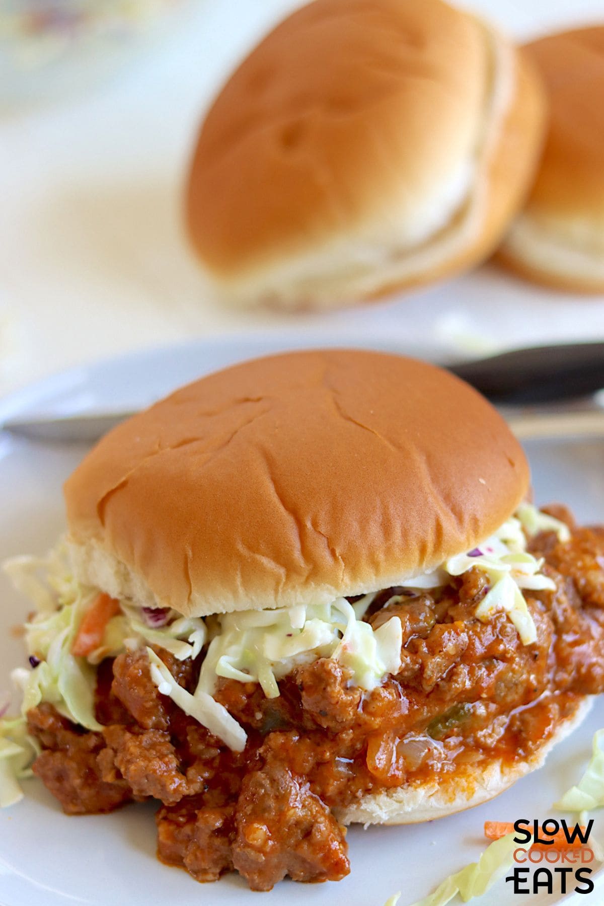 Crock pot sloppy joe recipe made for a crowd.