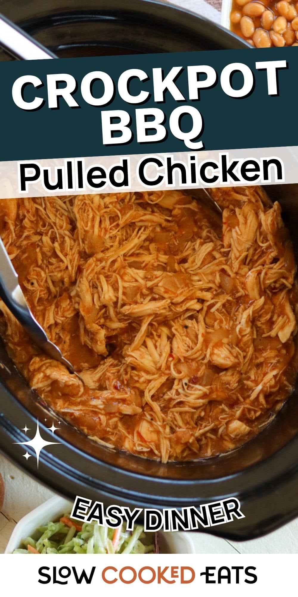 Tender Crockpot BBQ Pulled Chicken