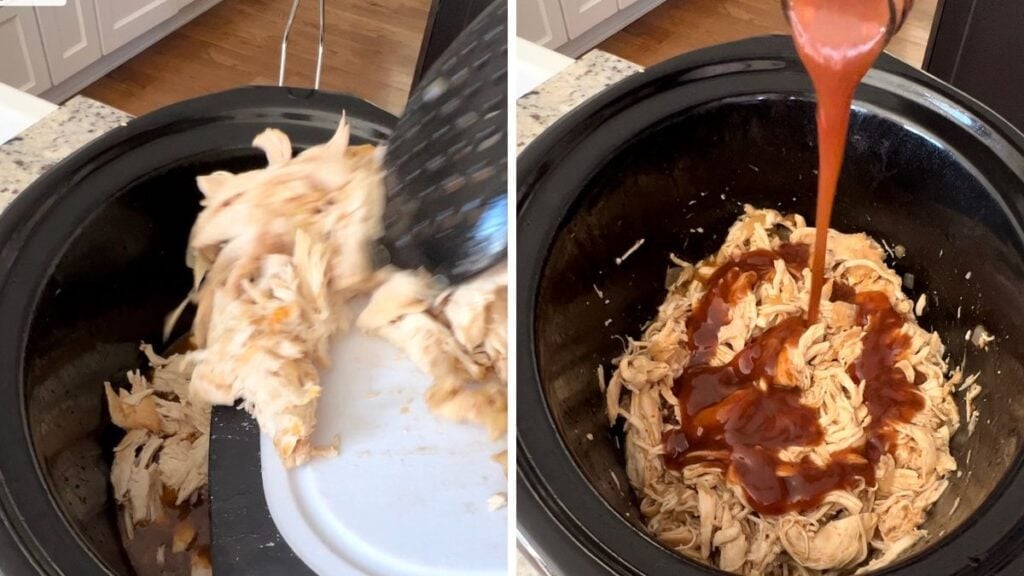 Southern Pulled Chicken Crock Pot Recipe BBQ taste made easy!