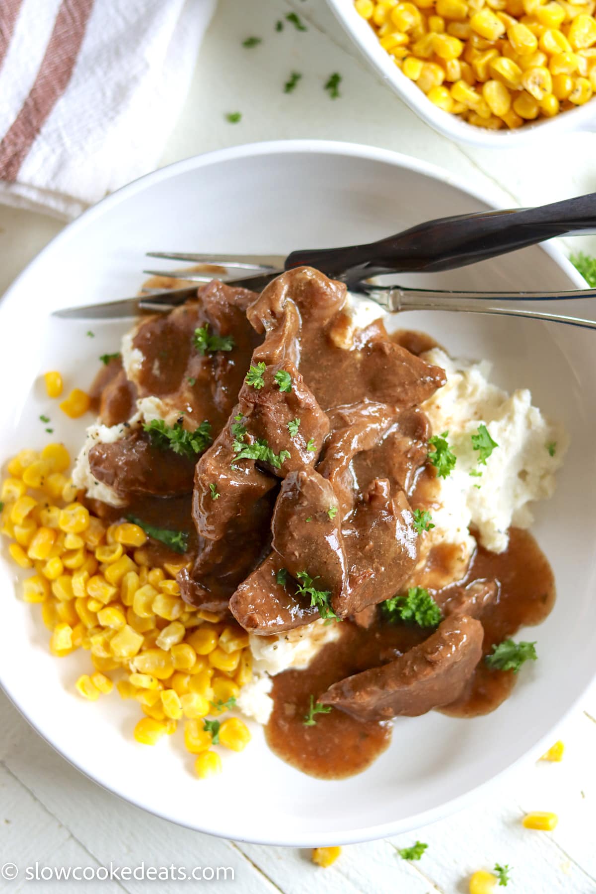 Crock Pot Steak and Potatoes - Bowl Me Over