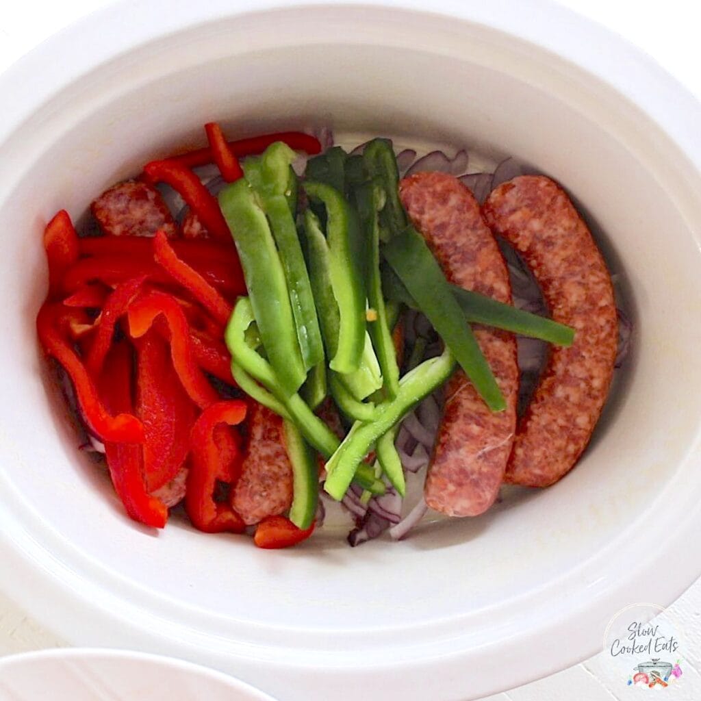 BEST Easy Crockpot Sausage and Peppers Recipe (Flavorful!)