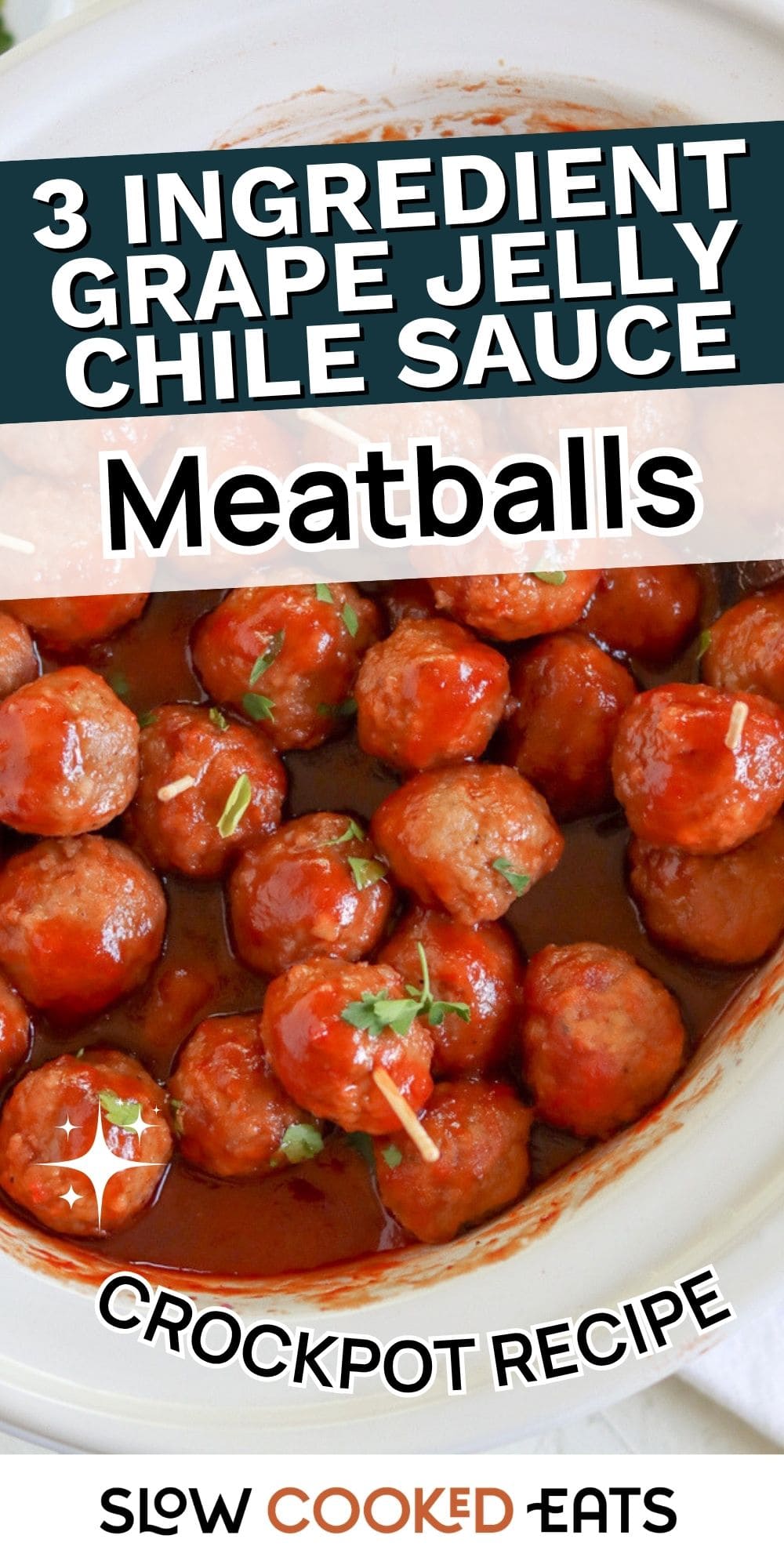 3 ingredient grape jelly chile sauce meatballs