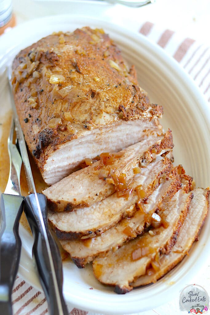 Tender Juicy Crock Pot BBQ Pork Loin Roast Slow Cooked Eats