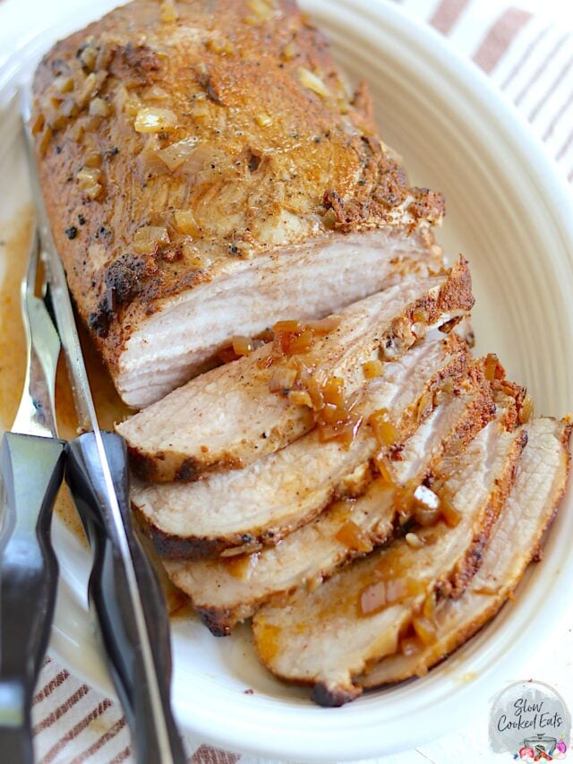 Juicy BBQ Pork Loin (Crock Pot Recipe) Slow Cooked Eats