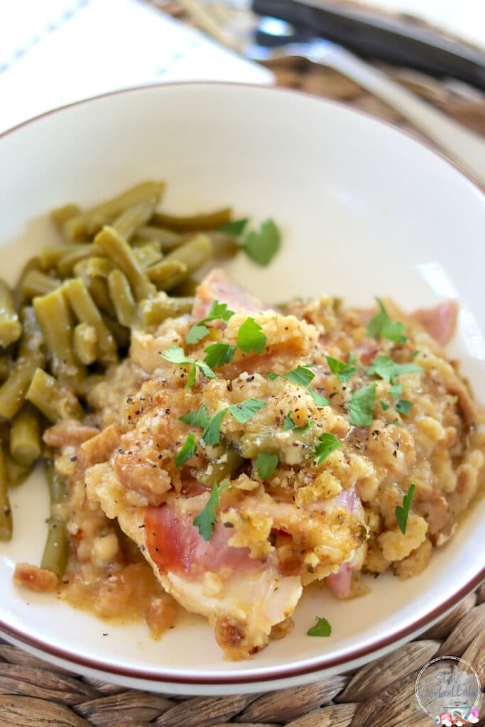 Crock Pot Chicken Cordon Bleu with Stuffing and Swiss Cheese Slow Cooked Eats