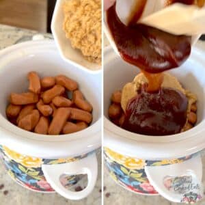 Add little smokies in crockpot with all remaining ingredients.