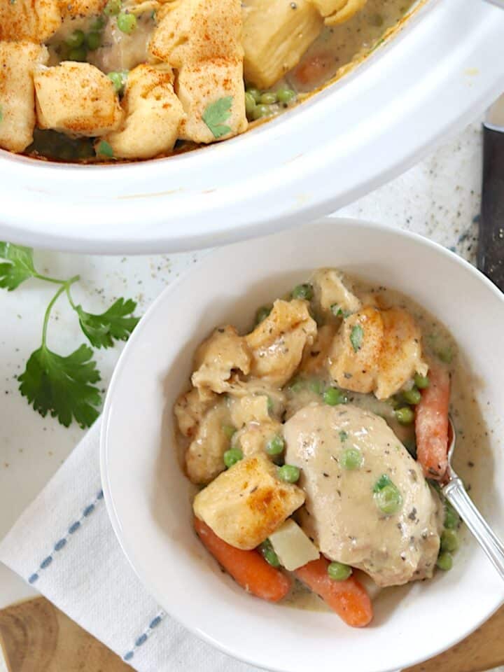 Slow Cooker Chicken Casserole with Ritz Crackers