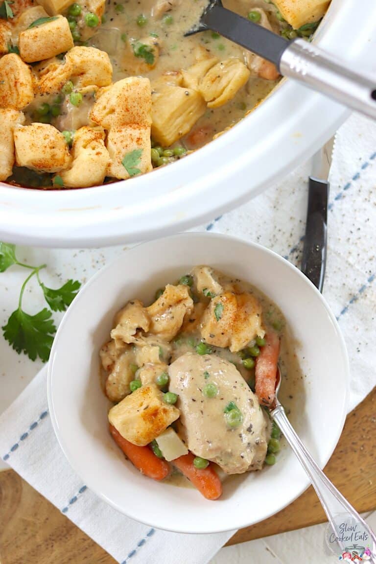 Easy Slow Cooker Chicken and Dumplings with Canned Biscuits | Slow ...