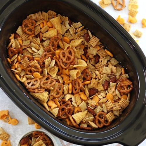 Homemade Crockpot Chex Mix (Parmesan Ranch)