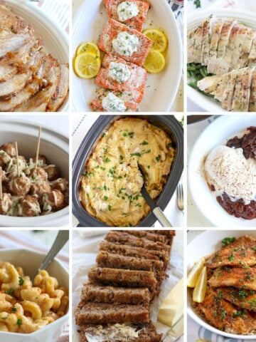 Collection of 9 different dishes for Mother's Day.