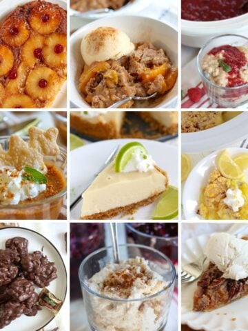 Featured image of slow cooker desserts with 9 images.