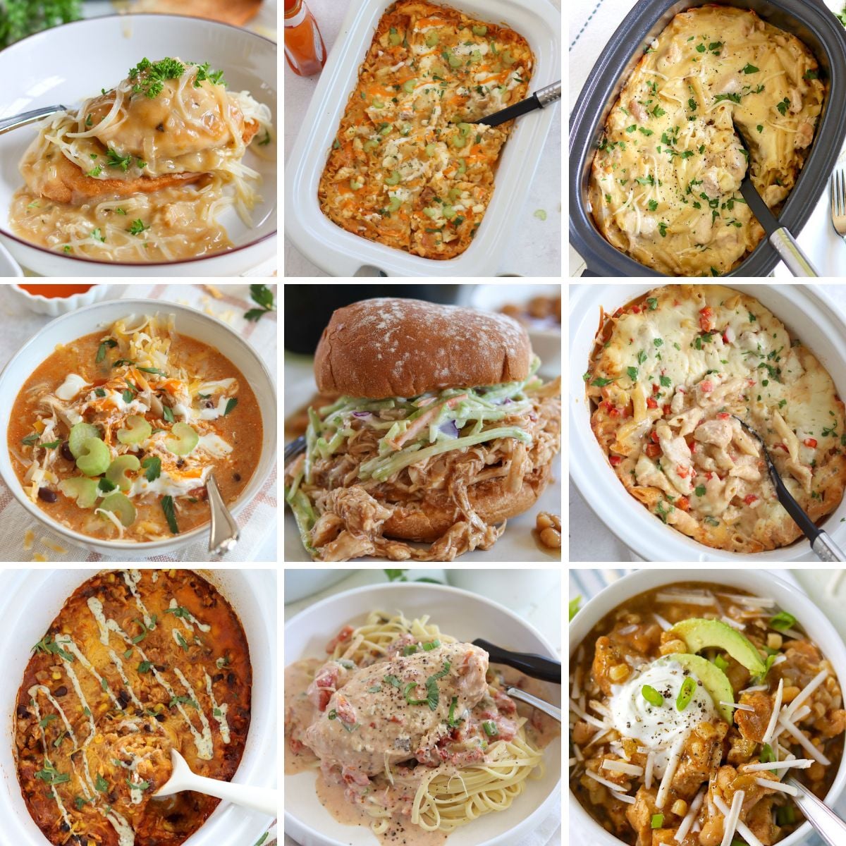 Crockpot Chicken Breast Recipes Collage